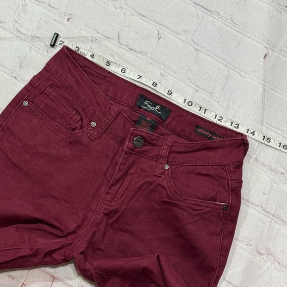 EARL JEANS “skinny ankle” fit Women’s  Burgundy Skinny Jeans size 2 GUC - Picture 10 of 16